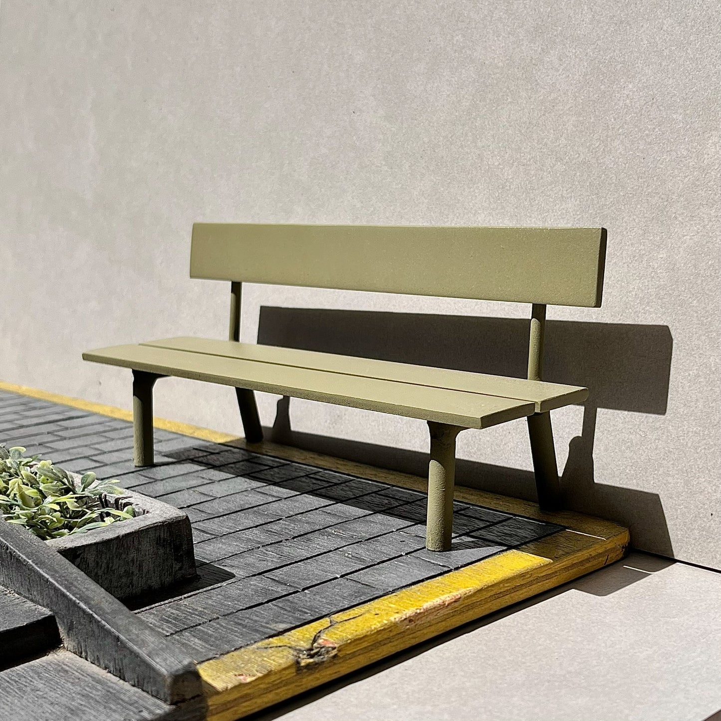 Khaki Stainless bench